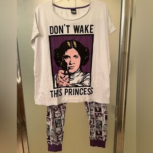 Star Wars Princess Leia Pajama Set - White and Purple